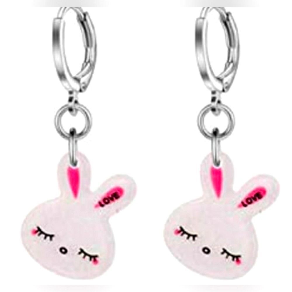 Hypoallergenic Acrylic Dangle Hoop Earrings
